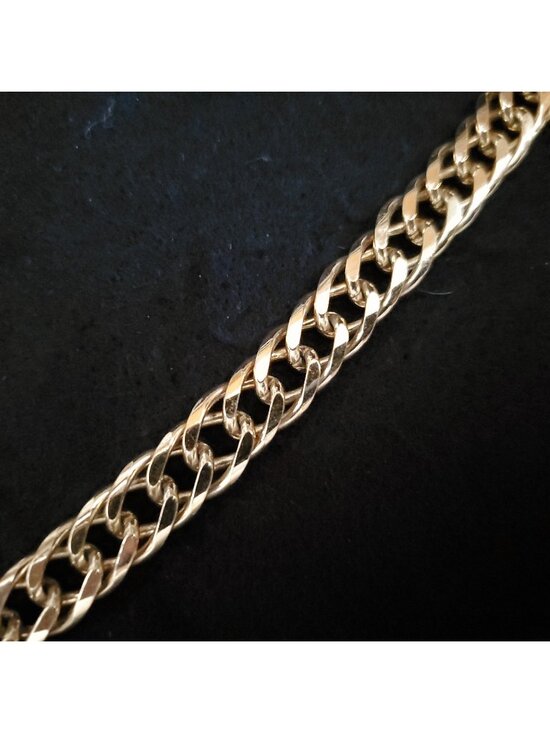 Napier Jewelry - Vintage Napier Necklace Gold Tone Cuban Link 23" 3/8"